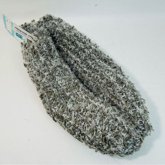 NEW Muk Luks Grey Marled Knit Fuzzy Socks Infused w/Shea Butter size 8.5-11 NWT - Picture 10 of 14